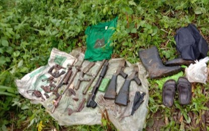 <p><strong>RECOVERED FIREARMS</strong>. A firearms cache reportedly owned by the Communist Party of the Philippines-New People’s Army was recovered by troops of the Philippine Army’s 62nd Infantry Battalion in Sitio Bungao, Barangay Macagahay in Moises Padilla, Negros Occidental on Thursday (Sept. 17, 2020). They also apprehended a suspect believed to have links with the communist-terrorist group. <em>(Photo courtesy of 3rd Infantry Division, Philippine Army)</em></p>
<p> </p>