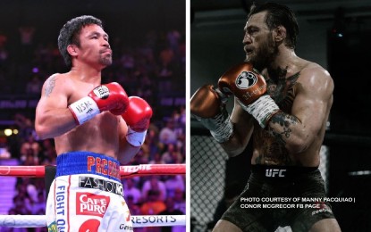 <p>Manny Pacquiao (left) and Conor McGregor (right). <em>(File photo)</em></p>