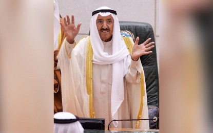 <p><strong>KUWAITI EMIR DIES. </strong>Kuwaiti Emir Sheikh Sabah Al-Ahmad Al-Jaber Al-Sabah attends the opening ceremony of the fourth ordinary session of the Kuwaiti National Assembly's 15th legislative term in Kuwait City, Kuwait on Oct. 29, 2019. Kuwaiti Emir Sheikh Sabah Al-Ahmad Al-Jaber Al-Sabah passed away on Tuesday, according to Kuwait's Amiri Diwan.<em> (Xinhua photo)</em></p>