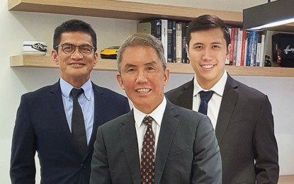 <div dir="auto"><strong>MORE ROOM FOR GROWTH</strong>. Prime Global Corp. (PGC) president and chief operating officer Vincent Ace Villa-Real (left), Hortaleza Corp. chairman and chief executive officer Dr. Rolando Hortaleza (center), and PGC vice president for customer and business development - Philippine operation Alexone Hortaleza. The PGC said it sees new growth opportunities with the increasing number of online food businesses during the pandemic and is thus boosting its online presence for Barrio Fiesta condiments. <em>(Photo courtesy of PGC)</em></div>