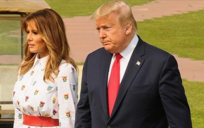 <p>US President Donald Trump (right) and First Lady Melania Trump (left).<em> (Anadolu photo)</em></p>