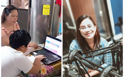 <p><strong>LOVE FOR TEACHING</strong>. Pubic school teacher Martina Cabilbigan (left) spends her spare time at home assisting one of her two children in the latter’s online classes in this time of the pandemic at home in Cotabato City. On the other hand, former radio broadcaster-turned-teacher Krezel Dianne Sampani-Beñez (right), finds a way of fusing her love for broadcast and teaching through her hour-long radio program 'DepEd Updates’ in Kidapawan City. <em>(Photos courtesy of Cabilbigan and Beñez)</em></p>