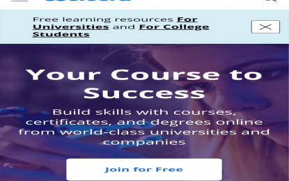 35k Pinoys Can Still Enroll Via Coursera For Free Until Oct 30 Philippine News Agency