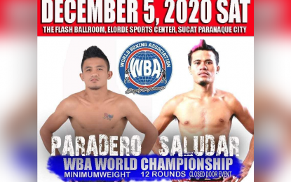 Saludar to fight undefeated Paradero on Dec. 5