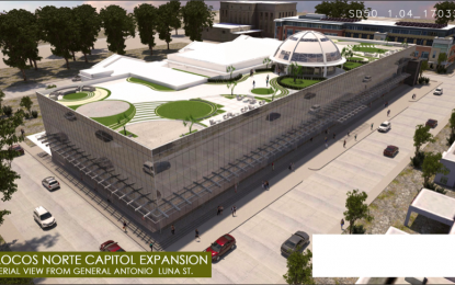 <p>Aerial view of the proposed expansion building of the Ilocos Norte Capitol. (<em>Image courtesy of the Provincial Government of Ilocos Norte</em>) </p>