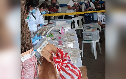 <p><strong>DESTROYED.</strong> The Philippine Drug Enforcement Agency in Region 9 destroys Thursday (Oct. 15, 2020) some PHP19.9 million worth of illegal drugs in Zamboanga City. Two government chemists go over the illegal drugs that were confiscated in the Zamboanga Peninsula and Basilan, Sulu, and Tawi-Tawi areas. <em>(Photo courtesy of PDEA-9)</em></p>