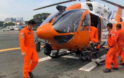 <p><strong>NEW RESCUE HELICOPTER.</strong> One of two new Airbus H145 helicopters of the Philippine Coast Guard (PCG). The PCG said each helicopter costs PHP685 million and will mainly be used in its humanitarian and disaster response operations. <em>(Photo courtesy of PCG)</em></p>