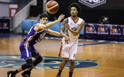 <p>Chris Newsome posted an impressive all-around performance for Meralco in a 101-92 win over NLEX on Oct. 23, 2020 at the Angeles University Foundation Sports and Cultural Center. <em>(Photo courtesy of PBA Images)</em></p>