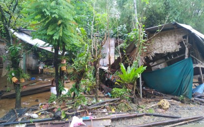 <p><strong>WRATH OF 'QUINTA'.</strong> Hundreds of residents in Negros Oriental, particularly in the southern portion, were affected by heavy rains and flooding due to Typhoon Quinta. The Provincial Disaster Risk Reduction and Management Office (PDRRMO) reported on Monday (Oct. 26, 2020) that a person died in a flash flood in Siaton town while some 200 were evacuated to safer grounds. <em>(Photo courtesy of Basay DRRMO via PDRRMO)</em></p>