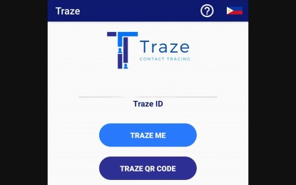 <p><strong>CONTACT TRACING APP</strong>. The mobile interface of the Traze contact tracing application co-developed by the Philippine Ports Authority (PPA) and Cosmotech Philippines Inc. Atty. Danjun Lucas, Civil Aviation Authority of the Philippines Chief-of-Staff, on Wednesday (Oct. 28, 2020) said the app will be made mandatory in all of the country's airports after a month. <em>(Screenshot)</em></p>