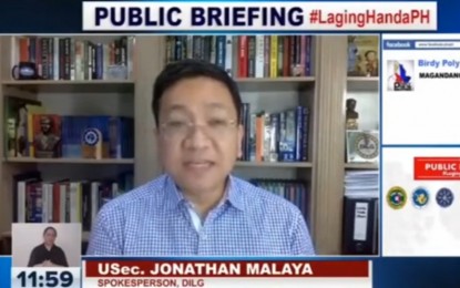 <p>DILG Undersecretary Jonathan Malaya. <em>(Screengrab from Laging Handa briefing)</em></p>