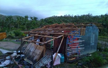 <p><strong>QUINTA'S WRATH.</strong> A house made of light materials was destroyed in the aftermath of Typhoon “Quinta” in Bato, Catanduanes on Tuesday (Oct. 27, 2020). The NDRRMC has estimated the typhoon's cost of damage to agriculture and infrastructure at around PHP429 million. <em>(Photo courtesy of Radyo Pilipinas Catanduanes)</em></p>