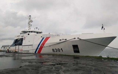<p><strong>PORT VISIT.</strong> BRP Gabriela Silang, the Philippine Coast Guard’s largest offshore patrol vessel, docked at the Bredco port in Bacolod City on Friday (Oct. 30, 2020). The vessel arrived for a port visit after sailing from Mindanao for logistical run and to transport locally-stranded individuals. <em>(Photo courtesy of PCG-Negros Occidental)</em></p>