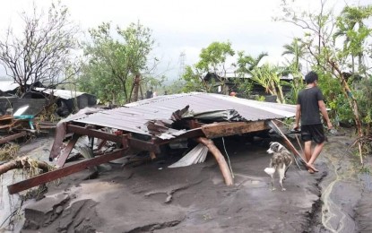 <p><strong>ROLLY'S FURY.</strong> A house was swept away by flashfloods in Guinobatan, Albay following the onslaught of Typhoon Rolly on Sunday (Nov. 1, 2020). The Philippine National Police on Monday (Nov. 2, 2020) said it would assist in the enforcement of price freeze on basic commodities and other essential goods in areas that would be placed under a state of calamity due to the typhoon. <em>(Photo courtesy of PIA Region 5)</em></p>
