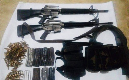 <p><strong>SURRENDERED FIREARMS.</strong> Photo shows some firearms turned over by two rebels who yielded to the military last Nov. 1 in Paranas, Samar. The surrender of two New People’s Army fighters is a manifestation that the communist terrorist group is losing their strongholds in the province, said 87th Infantry Battalion commander Lt. Col. Reynaldo Balido.<em> (Photo courtesy of Philippine Army)</em></p>