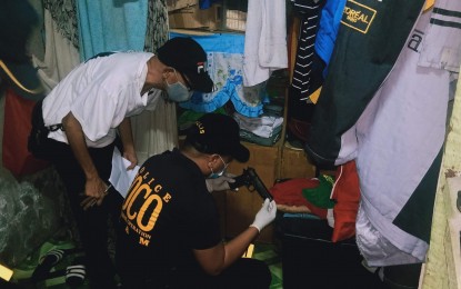 <p><strong>NEUTRALIZED</strong>. Bulacan Scene of the Crime Operation personnel examine the site where an alleged gun-for-hire group leader and member were neutralized in an armed encounter with cops in Barangay Bagong Barrio Pandi, Bulacan on Wednesday night (Nov. 4, 2020). Recovered from the area were two firearms, ammunition and the marked money used in the gun buy bust. <em>(Photo courtesy of Pandi PNP)</em></p>
<p dir="ltr"><em> </em></p>