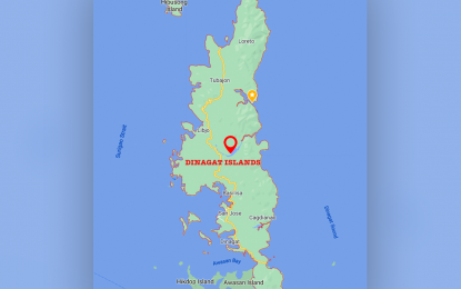 <p>Google map of Dinagat Islands province.</p>