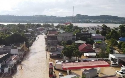 <p><strong>SUBMERGED</strong>. Floods persist in Cagayan as Tuguegarao City has been literally submerged in water on Saturday (Nov. 14, 2020). Cagayan Governor Manuel Mamba has deployed rescuers to help 13,000 families or 47,000 residents in the province who were severely affected by the floods caused by "Ulysses" and monsoon rains. (<em>Photo courtesy of Cagayan Provincial Information Office</em>)  </p>