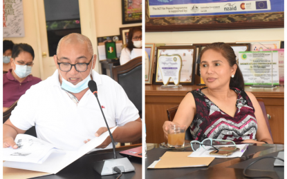<p><strong>ADDRESSING FLOODS IN MINDANAO.</strong> North Cotabato Governor Nancy Catamco (right) listens to the presentation of Mindanao Development Authority Project Development Officer Joey Recimilla (left) about the Mindanao River Basin Project at the governor's office in Kidapawan City on Saturday (Nov. 14, 2020). The project aims to put an end to the recurring floods in Mindanao's lowlands. <em>(Photo courtesy of North Cotabato PIO)</em></p>