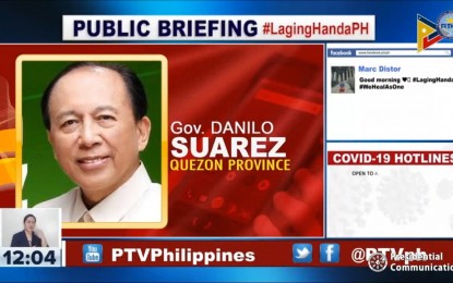 <p>Quezon Governor Danilo Suarez<em> (Screengrabeed from PCOO)</em></p>