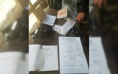 <p><strong>EXPOSING EXTORTION</strong>. Some of the documents recovered by soldiers from the house of suspected members of the New People's Army in an upland village of Carigara, Leyte on Nov. 13, 2020. The documents exposed the communist terrorist group’s activities to recruit minors and extort money and food supplies from local government officials, businesses, and farmers. <em>(Photo courtesy of Philippine Army)</em></p>