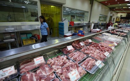 <p><strong>NO PORK SHORTAGE</strong>. Pork meat products on display at a supermarket in Cebu City. Data from the Central Visayas Pork Producers Cooperative showed Cebu province has an oversupply of pork, more than enough to meet consumer demand this Christmas season<em>. (Photo courtesy of Cebu Capitol PIO)</em></p>