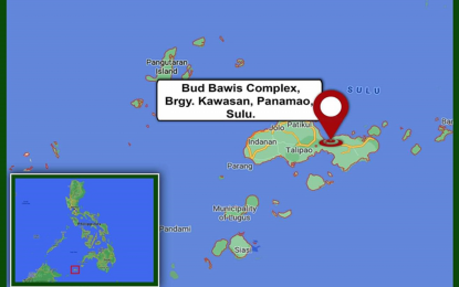 <p>Map of the Bud Bawis Complex in Brgy. Kawasan, Panao, Sulu province.<em> (Courtesy of the Western Mindanao Command Public Information Office)</em></p>