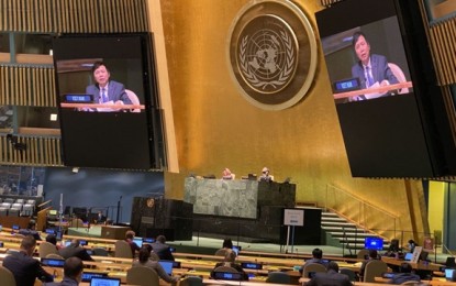 <p>Ambassador Đặng Đình Quý, head of the Việtnam Mission to the UN, represents the Asean-UN cooperation resolution on behalf of the Association of Southeast Asian Nations. <em>(Photo courtesy of the Ministry of Foreign Affairs)</em></p>