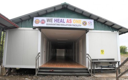 <p><strong>ISOLATION FACILITY</strong>. The entrance to one of the two isolation buildings in Barangay Alijis, Bacolod City built by the Department of Public and Works and Highways. The Bacolod City government on Thursday (Nov. 26, 2020) said it is preparing to have enough accommodations for coronavirus disease 2019 patients once the Department of Education decides to use its school buildings.<em> (File photo courtesy of Bacolod City PIO)</em></p>