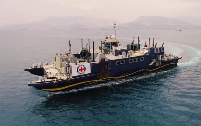 <p><strong>AMAZING GRACE.</strong> Philippine Red Cross' M/V Amazing Grace sails for its first humanitarian mission in Catanduanes on Wednesday (Nov. 25, 2020). The PRC on Sunday (Nov. 29, 2020) said the ship has reached the province recently devastated by Super Typhoon Rolly and Typhoon Ulysses. <em>(Photo grabbed from PRC Twitter account)</em></p>