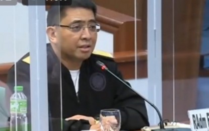 <p>Armed Forces of the Philippines (AFP) deputy chief of staff, Rear Adm. Erick Kagaoan. <em>(Screengrab from Senate live video)</em></p>