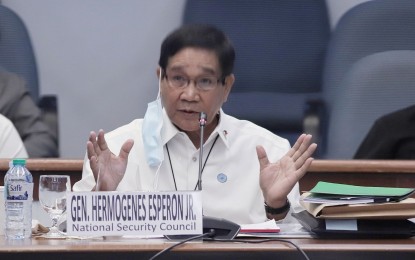 <p>National Security Adviser Hermogenes Esperon, National Task Force to End Local Communist Armed Conflict vice-chairperson (<em>PNA File photo</em>)</p>