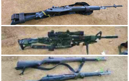 <p><strong>SEIZED</strong>. The firearms confiscated from seven alleged members of the Bangsamoro Islamic Freedom Fighters in Datu Hoffer, Maguindanao on Tuesday (Dec. 8, 2020). Those arrested initially introduced themselves as members of the Moro Islamic Liberation Front 105th base command when accosted but failed to present identification documents associating themselves with the MILF organization<em>. (Photos courtesy of 6ID)</em></p>