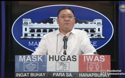 <p><strong>RED-TAGGING.</strong> Presidential spokesperson Harry Roque holds a virtual Palace briefing on Thursday (Dec. 17, 2020). He shrugged off calls made by Southeast Asian parliamentarians on the Duterte administration to stop red-tagging Makabayan bloc lawmakers. <em>(Screenshot)</em></p>