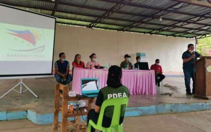 <p><strong>ANTI-DRUG ADVOCACY.</strong> Personnel of the Philippine Drug Enforcement Agency in Region 12 are soliciting the help of village officials to effectively clear North Cotabato villages of illegal drugs. In this undated photo, village officials of Makilala, North Cotabato undergo a seminar on how to identify drug personalities’ behavior. <em>(Photo courtesy of PDEA-12)</em></p>