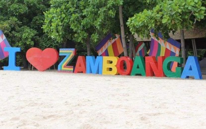 <p><strong>WELCOME</strong>. The "I Love Zamboanga" slogan of the city government greets visitors and tourists upon arrival at Sta. Cruz Island. Mayor Maria Isabelle Climaco-Salazar on Friday (Dec. 25, 2020) announced that the island would reopen to the public starting December 26. <em>(Photo courtesy of City Hall Public Information Office)</em></p>
