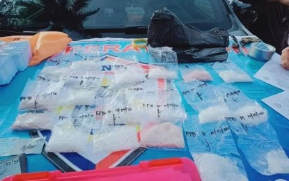 <p><strong>SHABU HAUL.</strong> The Drug Enforcement Units of the Police Regional Office in Region 9 arrest seven alleged big-time drug personalities and seize some PHP7 million worth of suspected shabu in separate anti-drug operations Sunday (Dec. 27, 2020) in Zamboanga Peninsula. Photo shows the one kilo of suspected shabu worth PHP6.8 million seized in an anti-drug operation in the Zamboanga Sibugay town of Imelda. <em>(Photo courtesy of Inday Bonghas)</em></p>