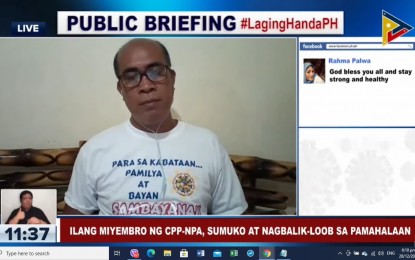 <p>Noel Legazpi alias "Ka Efren", a former cadre of the CPP-NPA-NDF.<em> (Screengrab from PCOO's live stream)</em></p>