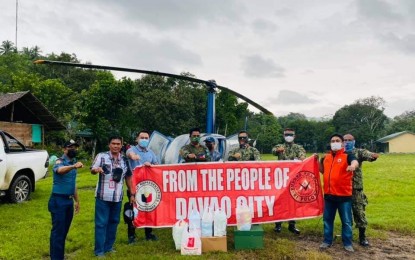 <p><strong>HELP FROM DAVAO.</strong> Davao City 1st District Rep. Paolo "Pulong" Duterte sends aid to Jose Abad Santos, Davao Occidental on Monday (Jan. 4, 2021) after a diarrhea outbreak hit Barangay Butuan in the said town. A senior citizen died while 33 others were hospitalized due to diarrhea on Sunday. <em>(Photo courtesy of Mayor Jason John Joyce)</em></p>