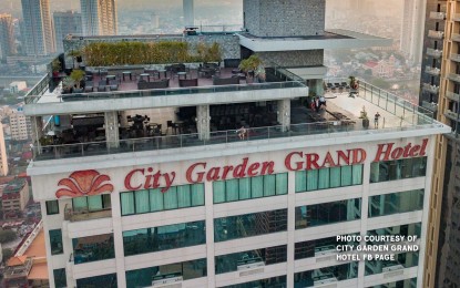 <p>An aerial shot of the City Garden Grand Hotel in Makati City<em> (Photo grabbed from City Garden Grand Hotel Facebook Page)</em></p>