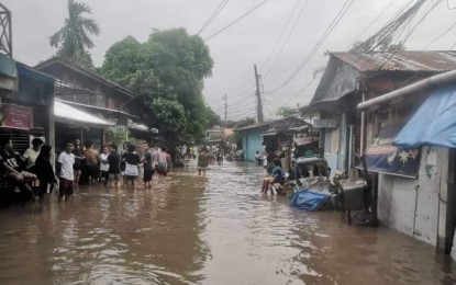 <p><strong>NEW YEAR’S DAY FLOOD</strong>. One of the flooded areas in Talisay City, Negros Occidental, following heavy rains early morning of Jan. 1, 2021. The City Council of Talisay placed the entire locality under a state of calamity on Wednesday (Jan. 6, 2021). <em>(Photo courtesy of Talisay CDRRMO, Negros Occidental)</em></p>