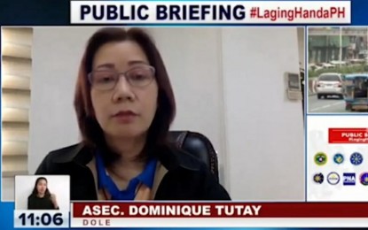 <p>DOLE Assistant Secretary Dominique Tutay. <em>(Screengrab from Laging Handa briefing)</em></p>