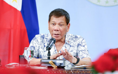 <p><strong>CHINESE VACCINES.</strong> President Rodrigo Roa Duterte talks to the people after meeting members of the Inter-Agency Task Force on the Emerging Infectious Diseases at the Malago Clubhouse in Malacañang Park, Manila on Jan. 13, 2021. He said the Covid-19 vaccines developed by Chinese pharmaceutical companies are “as good as” those produced in the United States and Europe. <em>(Presidential photo by Richard Madelo)</em></p>