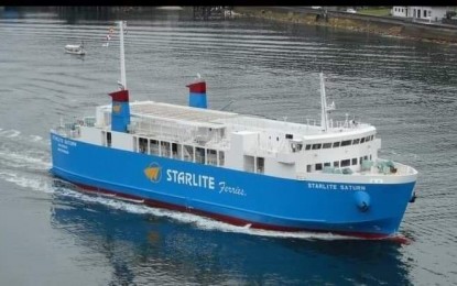 <p><strong>FIRST RO-RO</strong>. The photo shows a vessel of the Starlite Ferries that will soon ply Batangas to Antique and vice-versa.  Antique Governor Rhodora J. Cadiao, in an interview on Wednesday (Jan. 13, 2021) said that the Ro-ro operation will boost the economy and livelihood in the province. (<em>Photo courtesy of Starlite Ferries)</em></p>