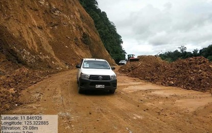 <p><strong>NOW OPEN</strong>. A main road section in Taft, Eastern Samar has been cleared of debris from a landslide brought by heavy rains last week. The Department of Public Works and Highways on Monday (Jan. 18, 2021) opened the road section to traffic but would be automatically closed from 6 p.m. to 6 a.m. for safety reasons. <em> (Photo courtesy of DPWH)</em></p>