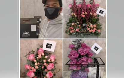 <p><strong>KEEPING HIMSELF BUSY.</strong> The coronavirus disease 2019 (Covid-19) pandemic is not a hindrance for Fernando Robles Jr. to stay put in his job as florist. He keeps himself busy by making beautiful flower arrangements. <em>(Photos courtesy of Fernando Robles Jr.)</em></p>