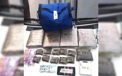 <p><strong>CONFISCATED.</strong> The pieces of evidence that include some PHP500,000 worth of marijuana seized from the suspect in a buy-bust operation in Apalit, Pampanga on Tuesday (Jan. 26, 2020). The arrested suspect was identified as John Lour Nardo, a high-value target drug personality from Block-29, Lot-8, Camella Homes, Barangay Matungao, Bulakan, Bulacan. <em>(Photo by PRO-3)</em></p>
<p> </p>