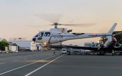 <p><strong>PNP AIR ASSET</strong>. One of three brand new H125 Airbus single engine turbine helicopters received by the Philippine National Philippine Friday (Jan. 29, 2021) at the Manila Domestic Airport in Pasay City. The PNP fleet now has seven Airbus H125, two R-22 Robinson police helicopters and a fixed-wing trainer aircraft, all stationed in Metro Manila. <em>(Photo courtesy of PNP)</em></p>