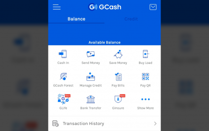 <p>Screenshot of GCash mobile app</p>