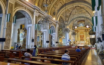<p>Inside the San Agustin Church in Intramuros, Manila <em>(PNA photo by Joyce Rocamora)</em></p>